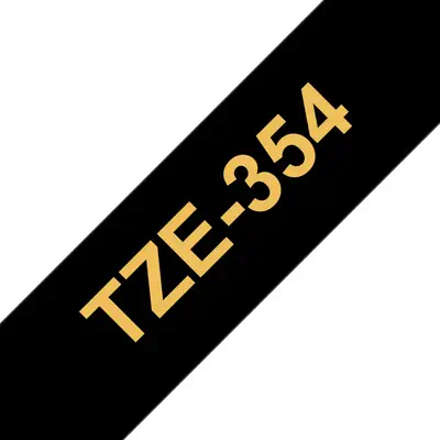 Brother TZE-354 ruban d'étiquette Or sur noir - Autres consommables - visuel 1