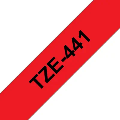 Brother TZE-441 ruban d'étiquette Noir sur rouge - Autres consommables - visuel 1