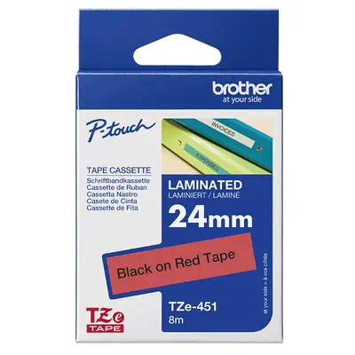 Brother TZE-451 ruban d'étiquette Noir sur rouge TZ - Autres consommables - visuel 3