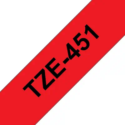 Brother TZE-451 ruban d'étiquette Noir sur rouge TZ - Autres consommables - visuel 1