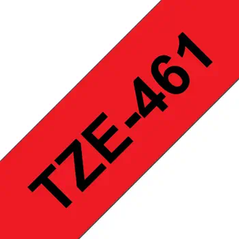 Acheter Brother TZE-461 ruban d'étiquette Noir sur rouge