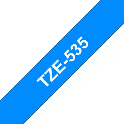 Brother TZE-535 ruban d'étiquette Blanc sur bleu - Autres consommables - visuel 1