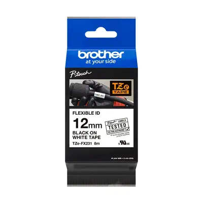 Brother TZE-FX231 ruban d'étiquette Noir sur blanc TZ - Autres consommables - visuel 3