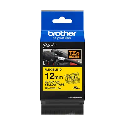 Vente BROTHER P-TOUCH TZE-FX631 noir sur jaune 12mm Brother au meilleur prix - visuel 4