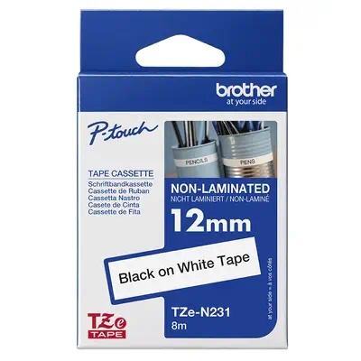 Brother TZE-N231 ruban d'étiquette Noir sur blanc TZ - Autres consommables - visuel 3