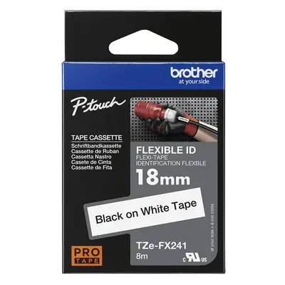 Brother TZE-FX241 ruban d'étiquette Noir sur blanc TZ - Autres consommables - visuel 3