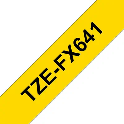 Achat BROTHER P-TOUCH TZE-FX641 noir sur jaune 18mm sur hello RSE - visuel 5