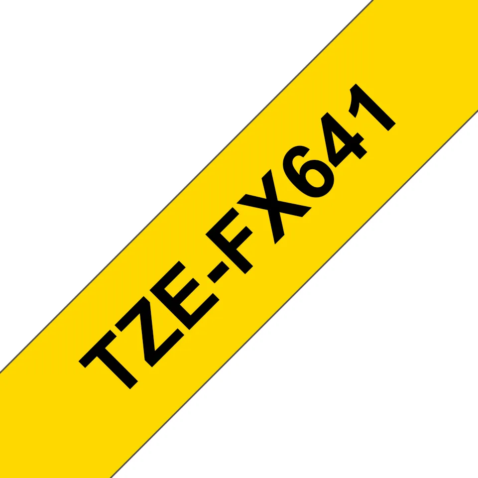 Livraison gratuite Brother TZE-FX641 ruban d'étiquette Noir sur jaune TZ
