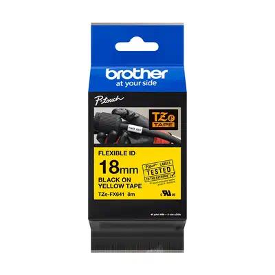 Vente BROTHER P-TOUCH TZE-FX641 noir sur jaune 18mm Brother au meilleur prix - visuel 4