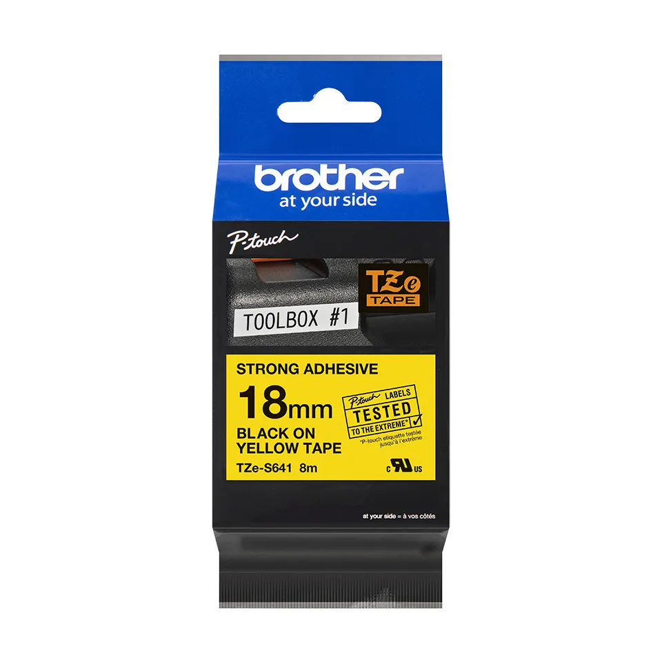 Vente BROTHER P-TOUCH TZE-S641 noir sur jaune 18mm extra Brother au meilleur prix - visuel 4