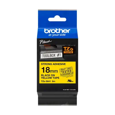 Brother TZE-S641 ruban d'étiquette Noir sur jaune TZ - Autres consommables - visuel 2