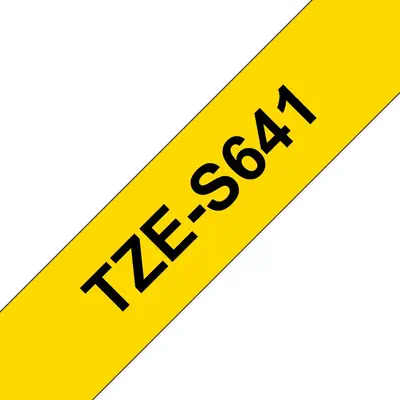 Brother TZE-S641 ruban d'étiquette Noir sur jaune TZ - Autres consommables - visuel 1