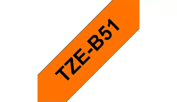 Vente BROTHER P-TOUCH TZE-B51 noir sur neon orange 24mm Brother au meilleur prix - visuel 2