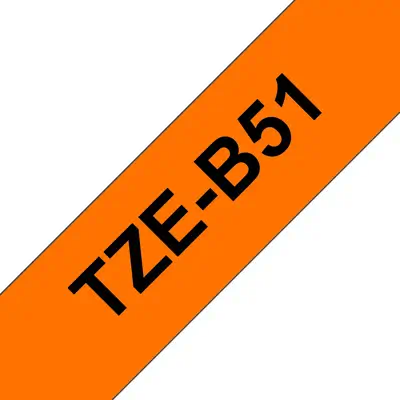 Achat BROTHER P-TOUCH TZE-B51 noir sur neon orange 24mm sur hello RSE - visuel 3