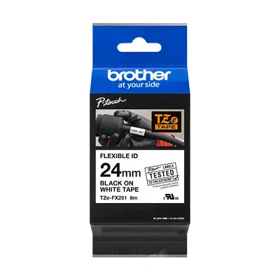 Brother TZE-FX251 ruban d'étiquette Noir sur blanc - Autres consommables - visuel 2