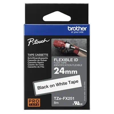 Brother TZE-FX251 ruban d'étiquette Noir sur blanc - Autres consommables - visuel 3