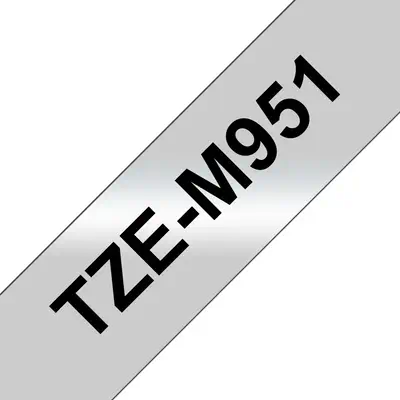 Brother TZE-M951 ruban d'étiquette Noir sur argent - Autres consommables - visuel 2