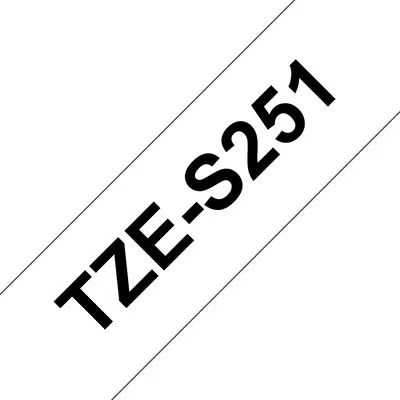 Brother TZE-S251 ruban d'étiquette Noir sur blanc TZ - Autres consommables - visuel 1