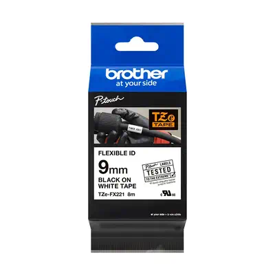 Achat BROTHER P-TOUCH TZE-FX221 noir sur blanc 9mm sur hello RSE - visuel 7