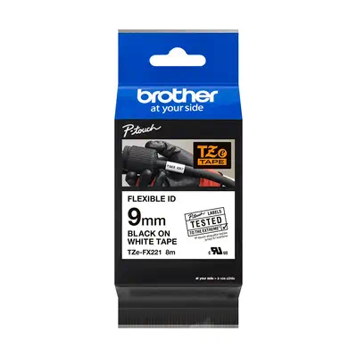 Brother TZE-FX221 ruban d'étiquette Noir sur blanc - Autres consommables - visuel 3