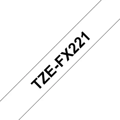 Brother TZE-FX221 ruban d'étiquette Noir sur blanc - Autres consommables - visuel 1