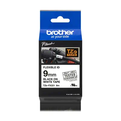 Achat BROTHER P-TOUCH TZE-FX221 noir sur blanc 9mm sur hello RSE - visuel 5