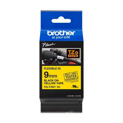 Brother TZE-FX621 ruban d'étiquette Noir sur jaune - Autres consommables - visuel 2