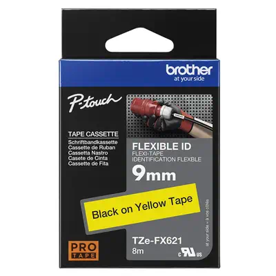 Brother TZE-FX621 ruban d'étiquette Noir sur jaune - Autres consommables - visuel 3