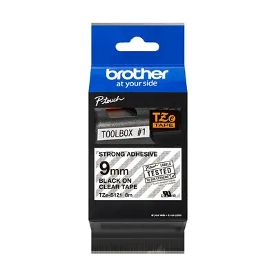 Vente BROTHER P-TOUCH TZE-S121 noir sur clear 9mm extra Brother au meilleur prix - visuel 4