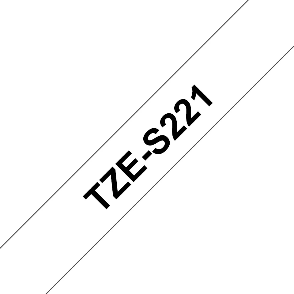 Vente BROTHER P-TOUCH TZE-S221 noir sur blanc 9mm extra Brother au meilleur prix - visuel 2