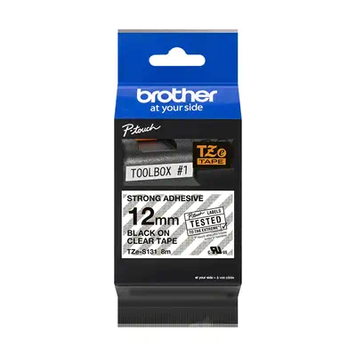 Vente BROTHER P-TOUCH TZE-S131 noir sur clear 12mm extra Brother au meilleur prix - visuel 4