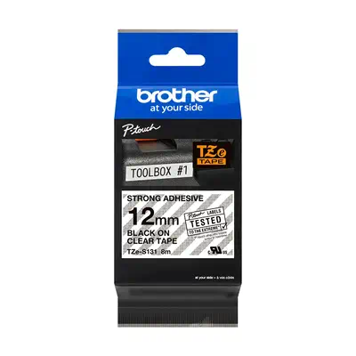 Achat BROTHER P-TOUCH TZE-S131 noir sur clear 12mm extra sur hello RSE - visuel 5