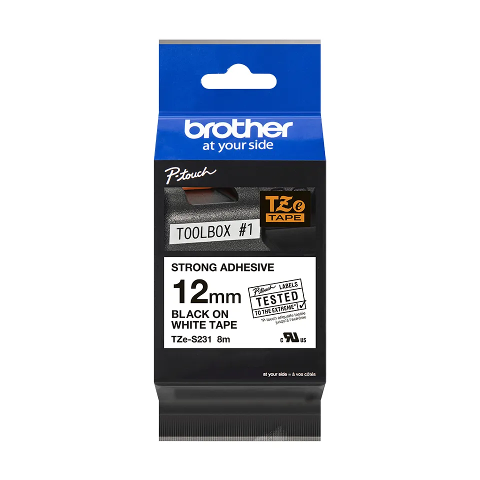 Achat BROTHER P-TOUCH TZE-S231 noir sur blanc 12mm extra sur hello RSE - visuel 5