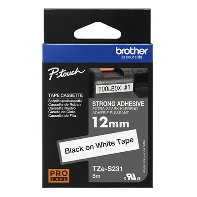 Brother TZE-S231 ruban d'étiquette Noir sur blanc TZ - Autres consommables - visuel 3