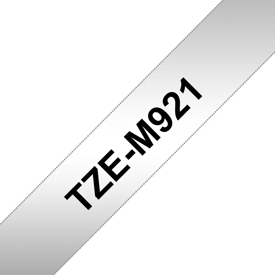 Meilleur prix Brother TZE-M921 ruban d'étiquette Noir sur fond métallique