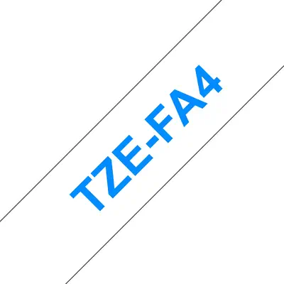 Brother TZE-FA4 ruban d'étiquette Bleu sur blanc - Autres consommables - visuel 2