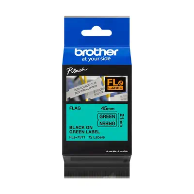 Brother FLE-7511 ruban d'étiquette Noir sur vert - Autres consommables - visuel 2