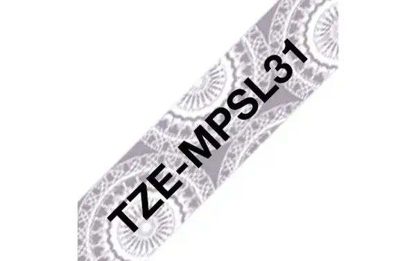 Brother TZE-MPSL31 ruban d'étiquette Noir sur argent - Autres consommables - visuel 1