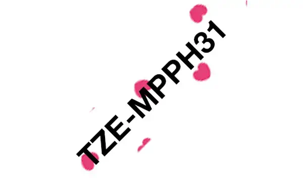 Brother TZE-MPPH31 ruban d'étiquette Noir sur rose - Autres consommables - visuel 1
