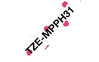 Avantages Brother TZE-MPPH31 ruban d'étiquette Noir sur rose