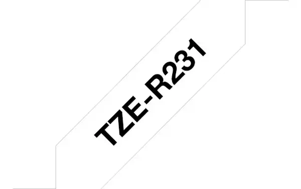 Brother TZE-R231 ruban d'étiquette Noir sur blanc - Autres consommables - visuel 1