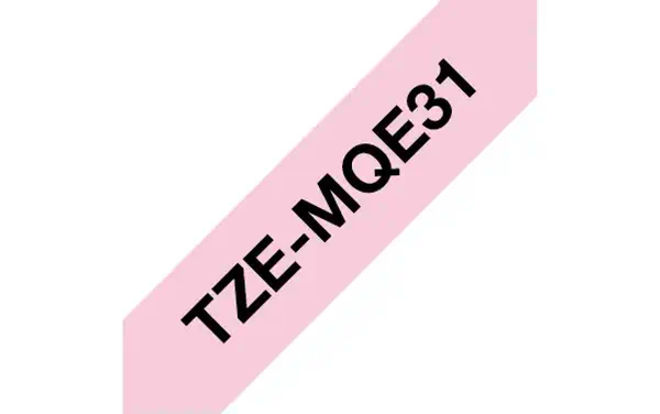 Brother TZEMQE31 ruban d'étiquette Noir sur rose TZe - Autres consommables - visuel 1