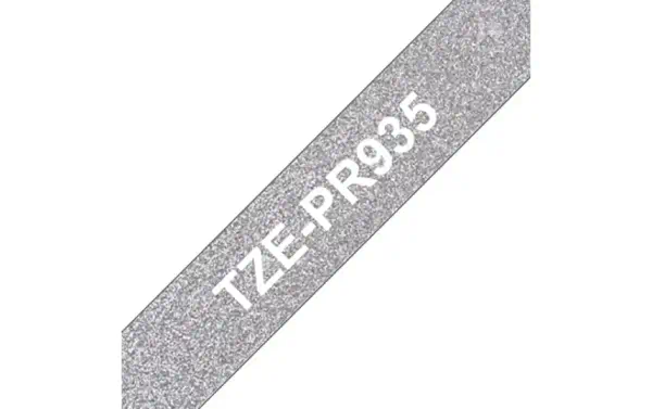 TZe-PR935 ruban d'étiquette blanc sur argent premium - 12mm - Brother - Autres consommables - visuel 3
