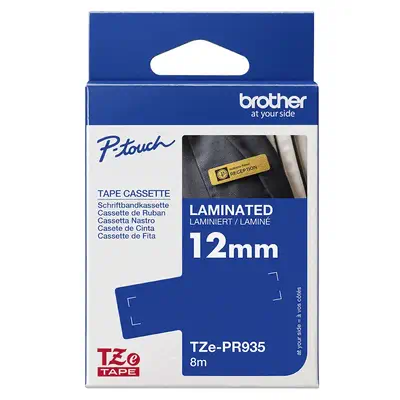 TZe-PR935 ruban d'étiquette blanc sur argent premium - 12mm - Brother - Autres consommables - visuel 4