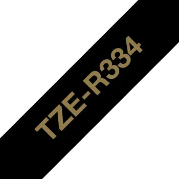 Achat responsable Brother TZE-R334 ruban d'étiquette Or sur noir