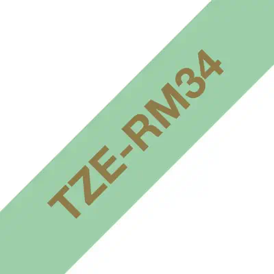 Brother TZE-RM34 ruban d'étiquette Couleur or sur menthe - Autres consommables - visuel 1