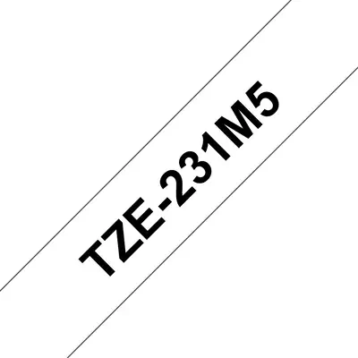 Brother TZE-231M5 ruban d'étiquette Noir sur blanc - Autres consommables - visuel 1