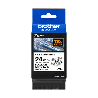 Brother TZESL251 ruban d'étiquette Noir sur blanc - Autres consommables - visuel 4