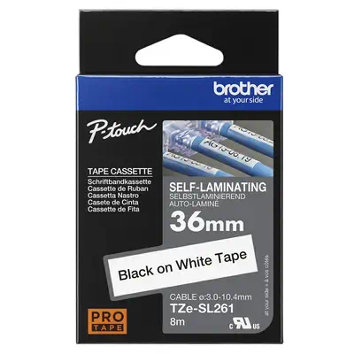 Brother TZE-SL261 ruban d'étiquette Noir sur blanc - Autres consommables - visuel 4