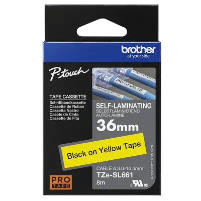 Brother TZE-SL661 ruban d'étiquette Noir sur jaune - Autres consommables - visuel 4
